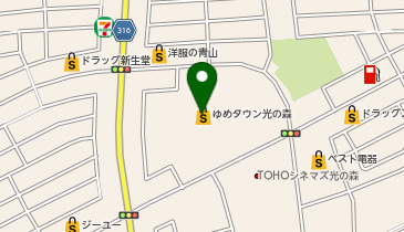 熊本ラーメン黒亭 ゆめタウン光の森店の地図画像