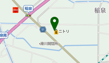 ニトリ 滑川店の地図画像