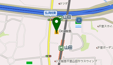 ニトリ Dew 阪急山田店の地図画像
