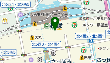 上島珈琲店 札幌アピア店の地図画像