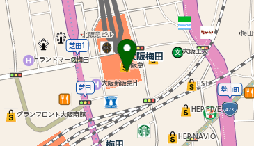 上島珈琲店 阪急三番街店の地図画像