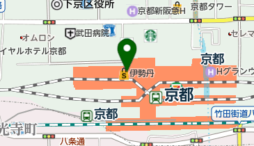 UCCカフェメルカード JR京都伊勢丹店の地図画像