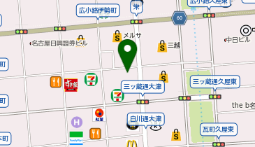 大黒屋 質名古屋栄買取センターの地図画像