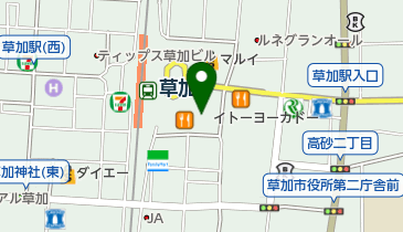 セブン銀行 イトーヨーカドー 草加店 共同出張所の地図画像