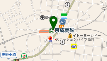 セブン銀行 京成電鉄 京成本線 京成高砂駅 共同出張所の地図画像