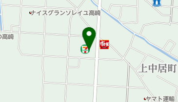 セブンイレブン 高崎上中居町店の地図画像