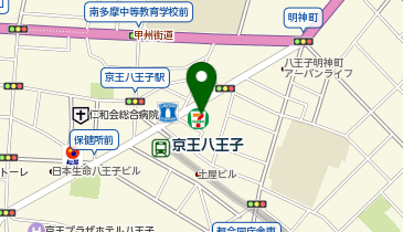 セブン銀行 SBI新生銀行 八王子フィナンシャルセンタ- 共同出張所の地図画像