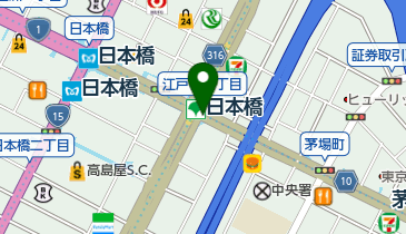 セブン銀行 都営地下鉄 浅草線 日本橋駅 共同出張所の地図画像