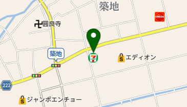 セブンイレブン 藤枝築地店の地図画像