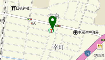 セブンイレブン 木更津幸町店の地図画像