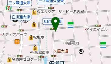 セブンイレブン 名古屋瓦町久屋東店の地図画像