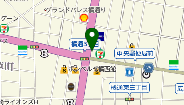 セブン銀行 野村證券 宮崎支店 共同出張所の地図画像