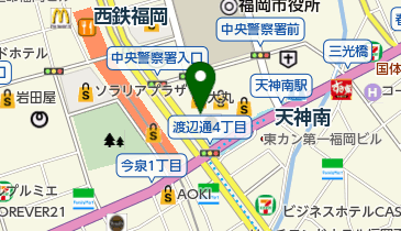 セブン銀行 博多大丸 福岡天神店 共同出張所の地図画像