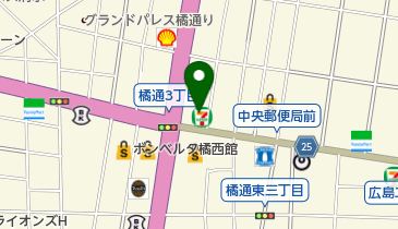 セブンイレブン 宮崎橘通東4丁目店の地図画像