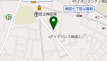 セブンイレブン 梅田店の地図画像