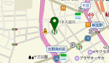 セブンイレブン 大阪十三本町1丁目店の地図画像