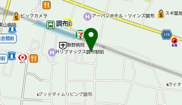 セブン銀行 野村證券 調布支店 共同出張所の地図画像