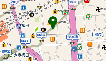 セブン銀行 エポスカード ATMコーナー梅田OSビル 共同出張所の地図画像