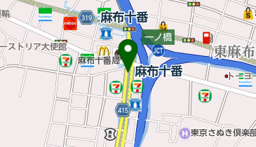 セブン銀行 東京メトロ 南北線 麻布十番駅 共同出張所の地図画像