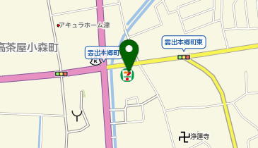 セブンイレブン 津市雲出本郷町店の地図画像