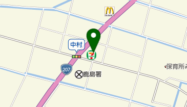 セブンイレブン 鹿島中村店の地図画像