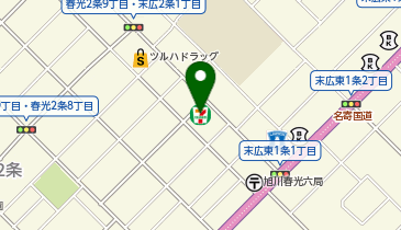 セブンイレブン 旭川春光1条店の地図画像