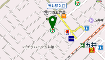 セブンイレブン 市原五井駅前店の地図画像