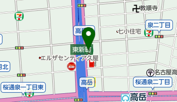 セブンイレブン 名古屋高岳北店の地図画像