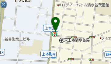 セブンイレブン 大阪上本町2丁目店の地図画像