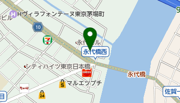 セブンイレブン 中央区新川1丁目店の地図画像
