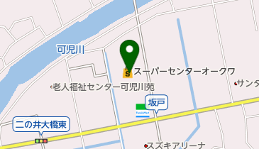 セブン銀行 スーパーセンターオークワ 可児坂戸店 共同出張所の地図画像