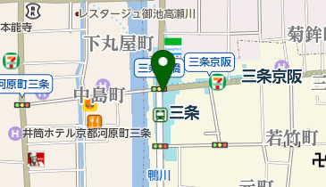 セブン銀行 京阪電車 京阪本線 三条駅 共同出張所の地図画像