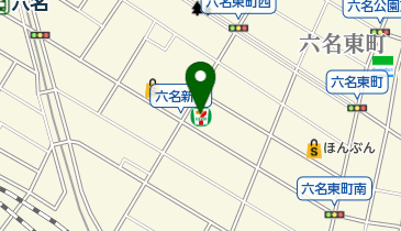 セブンイレブン 岡崎六名東町店の地図画像
