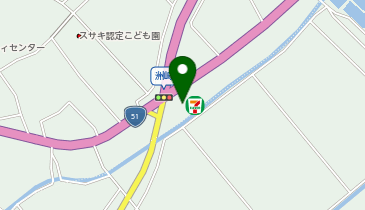 セブンイレブン 潮来洲崎店の地図画像