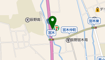 セブンイレブン 辰野宮木店の地図画像