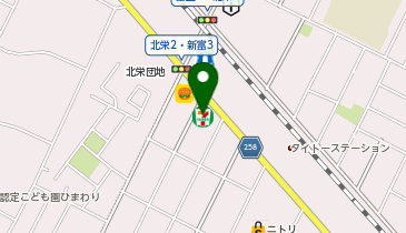 セブンイレブン 千歳北栄店の地図画像