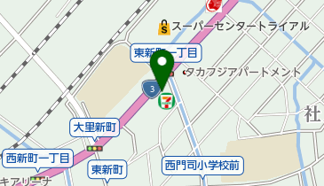 セブンイレブン 門司東新町1丁目店の地図画像