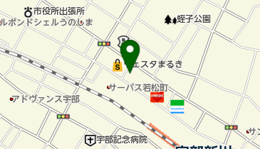 セブンイレブン 宇部若松町店の地図画像