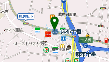 セブン銀行 都営地下鉄 大江戸線 麻布十番駅 共同出張所の地図画像