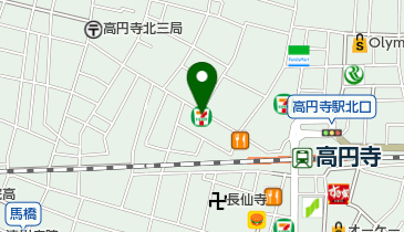 セブンイレブン 高円寺中通商店街店の地図画像