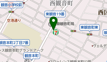 セブンイレブン 広島東観音店の地図画像