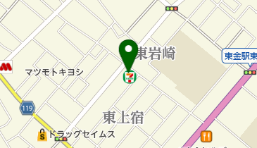 セブンイレブン 東金東上宿店の地図画像