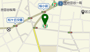セブンイレブン 世田谷駒留通り店の地図画像