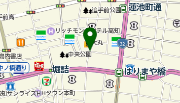 セブン銀行 野村證券 高知支店 共同出張所の地図画像