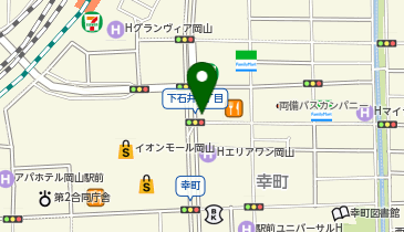 セブン銀行 野村證券 岡山支店 共同出張所の地図画像