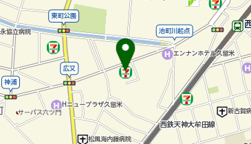 セブンイレブン 久留米広又通り店の地図画像