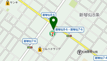 セブンイレブン 札幌新琴似4番通店の地図画像
