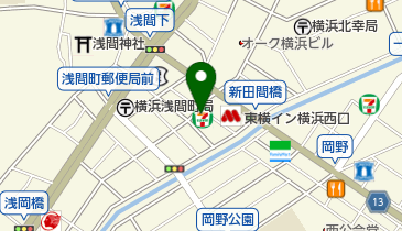 セブンイレブン 横浜浅間町1丁目店の地図画像