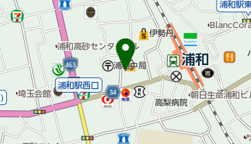 セブン銀行 浦和コルソ 共同出張所の地図画像