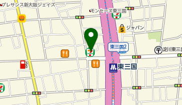 セブンイレブン 大阪東三国駅北口店の地図画像